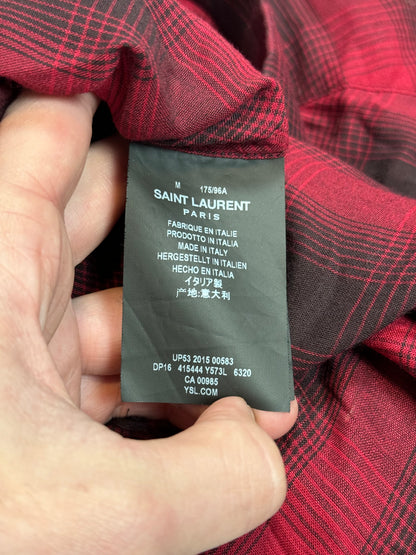 SS16 Saint Laurent Surf Sound Distressed Flannel