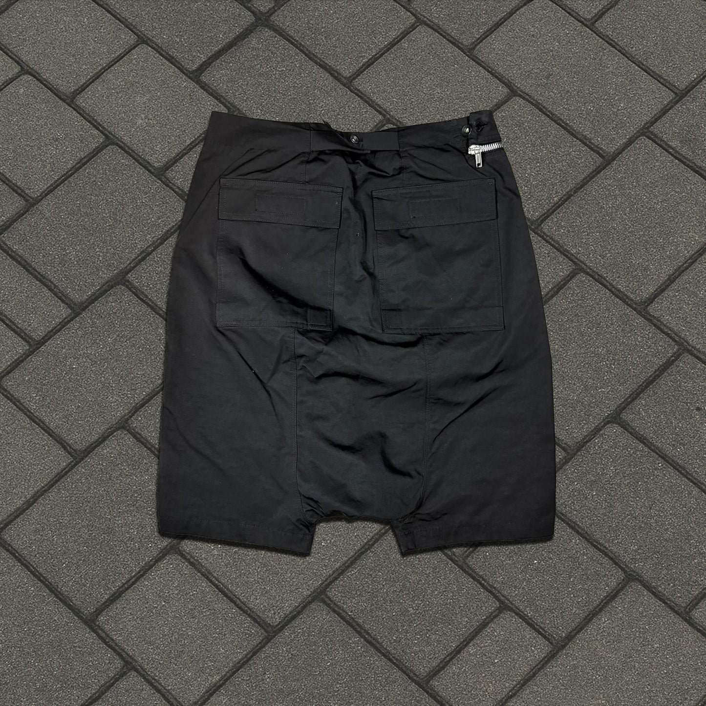 Rick Owens Black Nylon Aircut Shorts