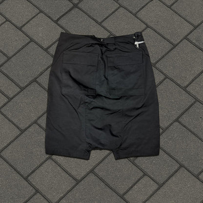 Rick Owens Black Nylon Aircut Shorts
