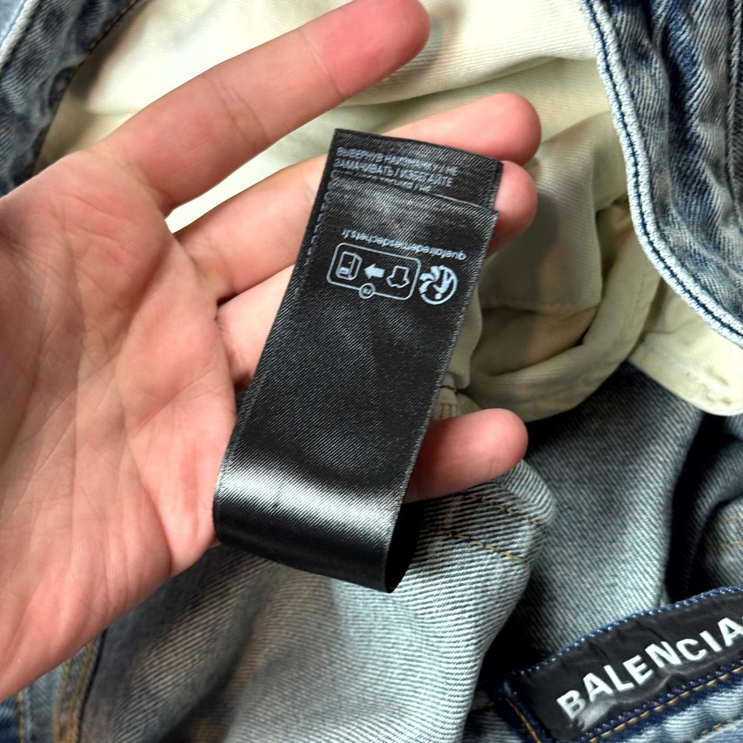 Balenciaga Graffiti Skater Denim Shorts