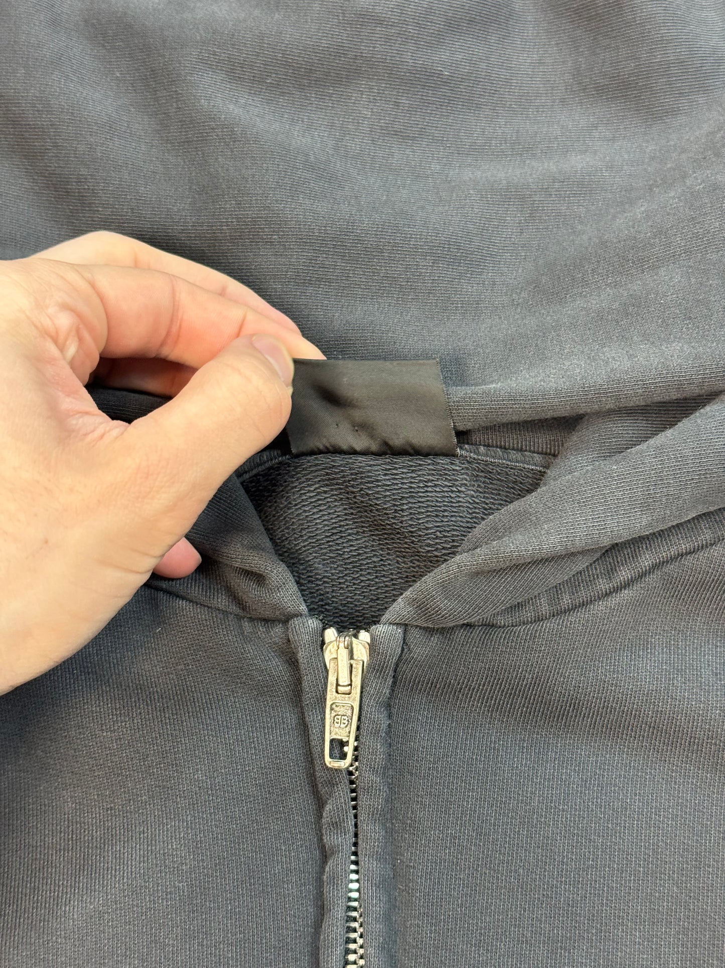 SS24 Balenciaga Black Off-Shore Zip Up Hoodie