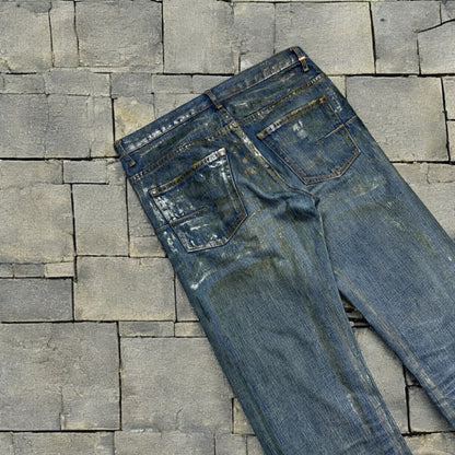 AW05 Dior Homme Clawmark Luster Waxed Denim