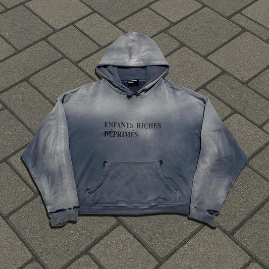Enfants Riches Deprimes Light Blue Distressed Logo Hoodie