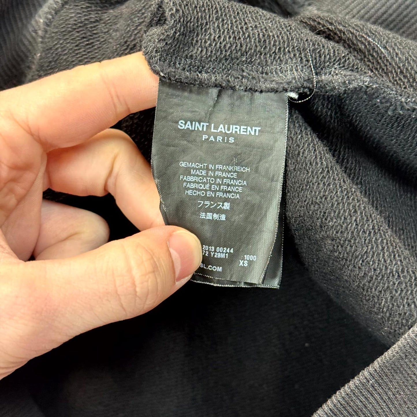 FW13 Saint Laurent Paris Chain Hoodie