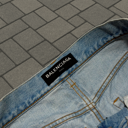 2018 Balenciaga Paneled Convertible Denim