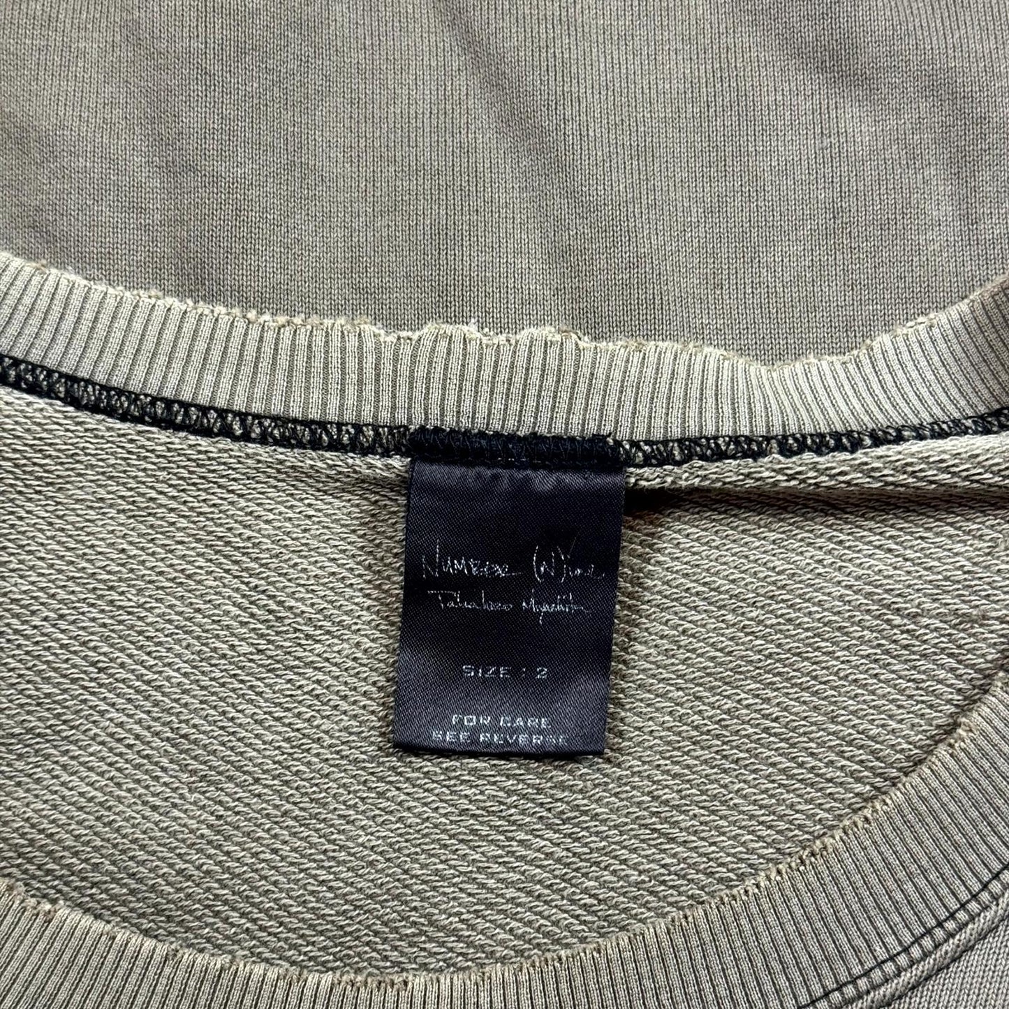 SS04 Number (N)ine Brown Double Skull Crewneck
