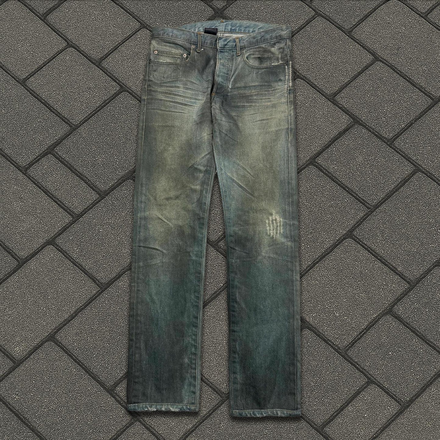 SS04 Dior Homme Dirty Bleu Clair Denim