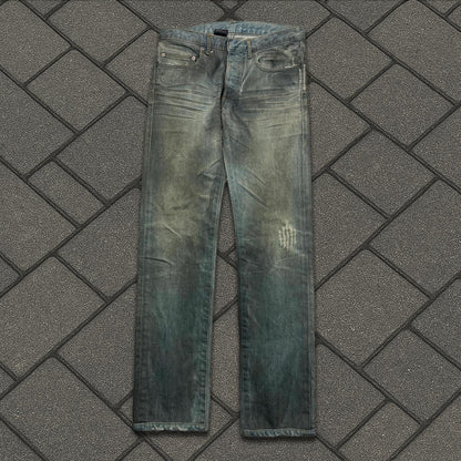 SS04 Dior Homme Dirty Bleu Clair Denim