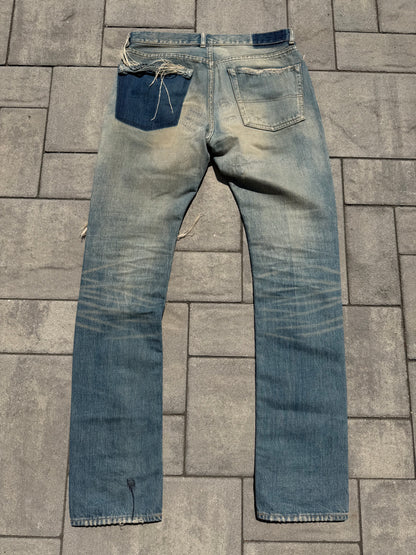 AW04 Undercover Red Yarn 68 Denim