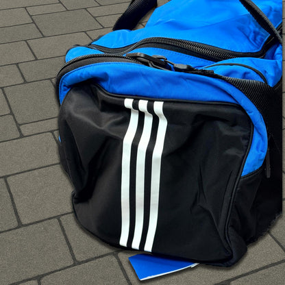 Balenciaga Adidas Trefoil Blue Canvas Duffel Bag