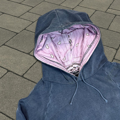 AW04 Raf Simons Pink Reverse Paisley Hoodie