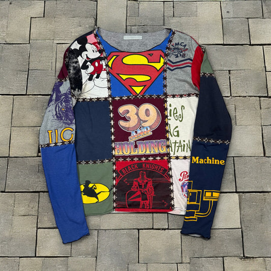 AW02 Number Nine “Beer Is Life” Patchwork Shirt
