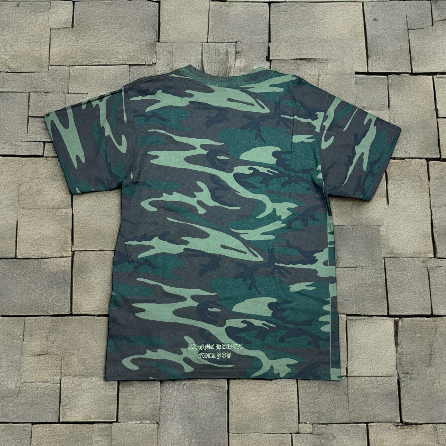 Chrome Hearts Vintage Camo “Fuck You” Tee