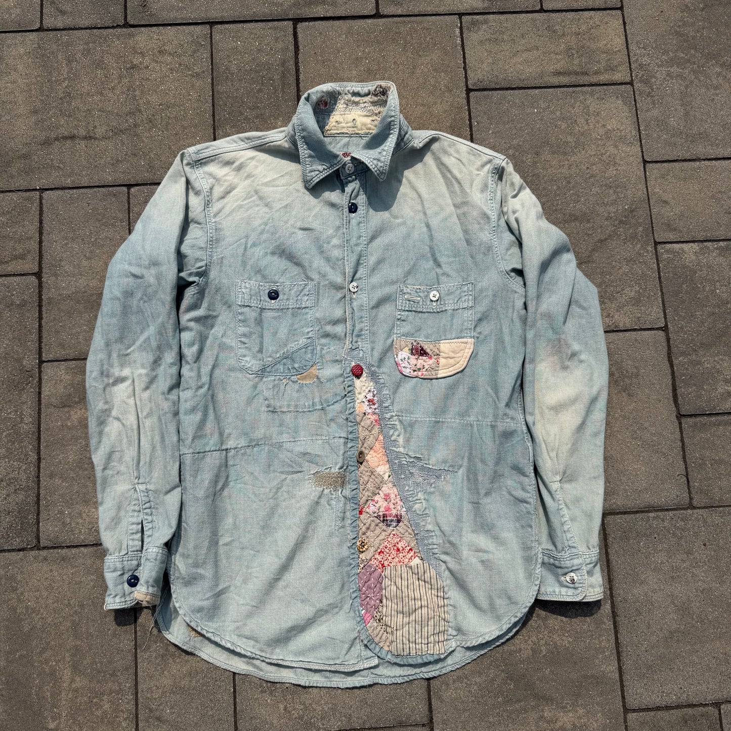 Kapital Repaired Sashiko Denim Overshirt