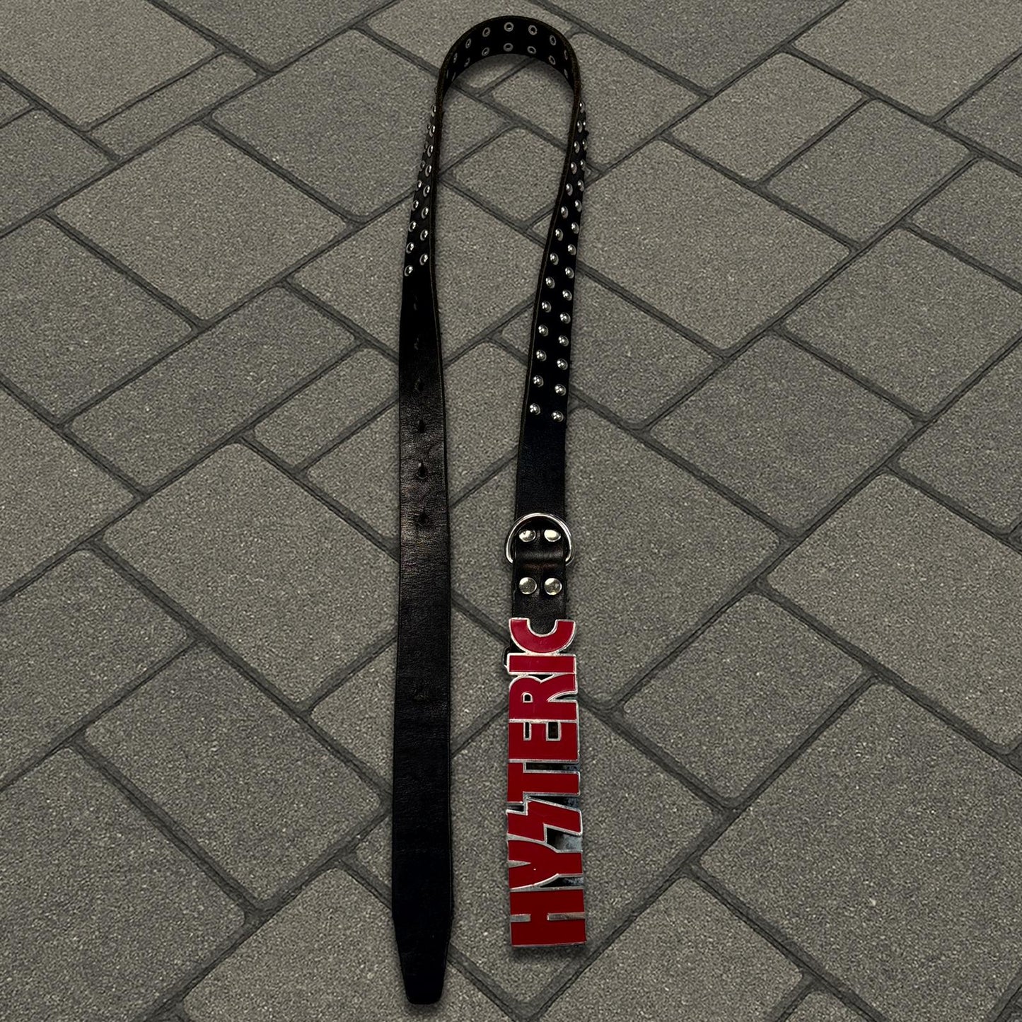 Hysteric Glamour Red Studded Name Plate Belt