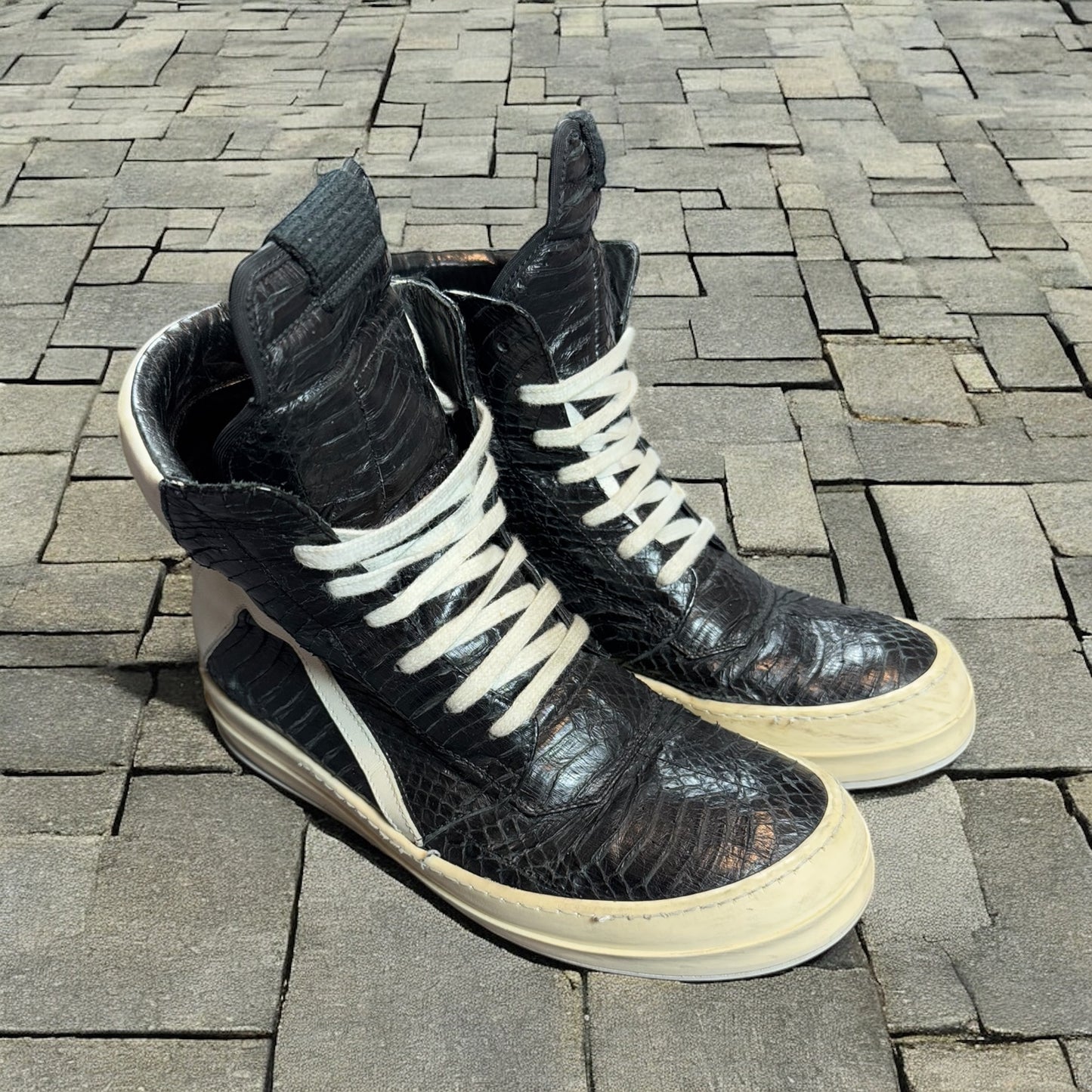 2010 Rick Owens Snakeskin Short Tongue Geobasket