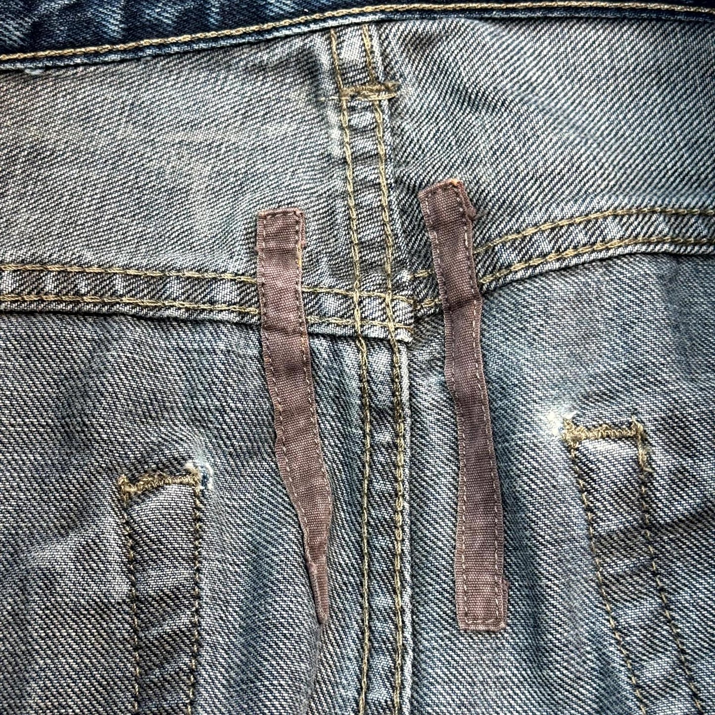 FW15 Rick Owens Mineral Pearl Berlin Cut Denim