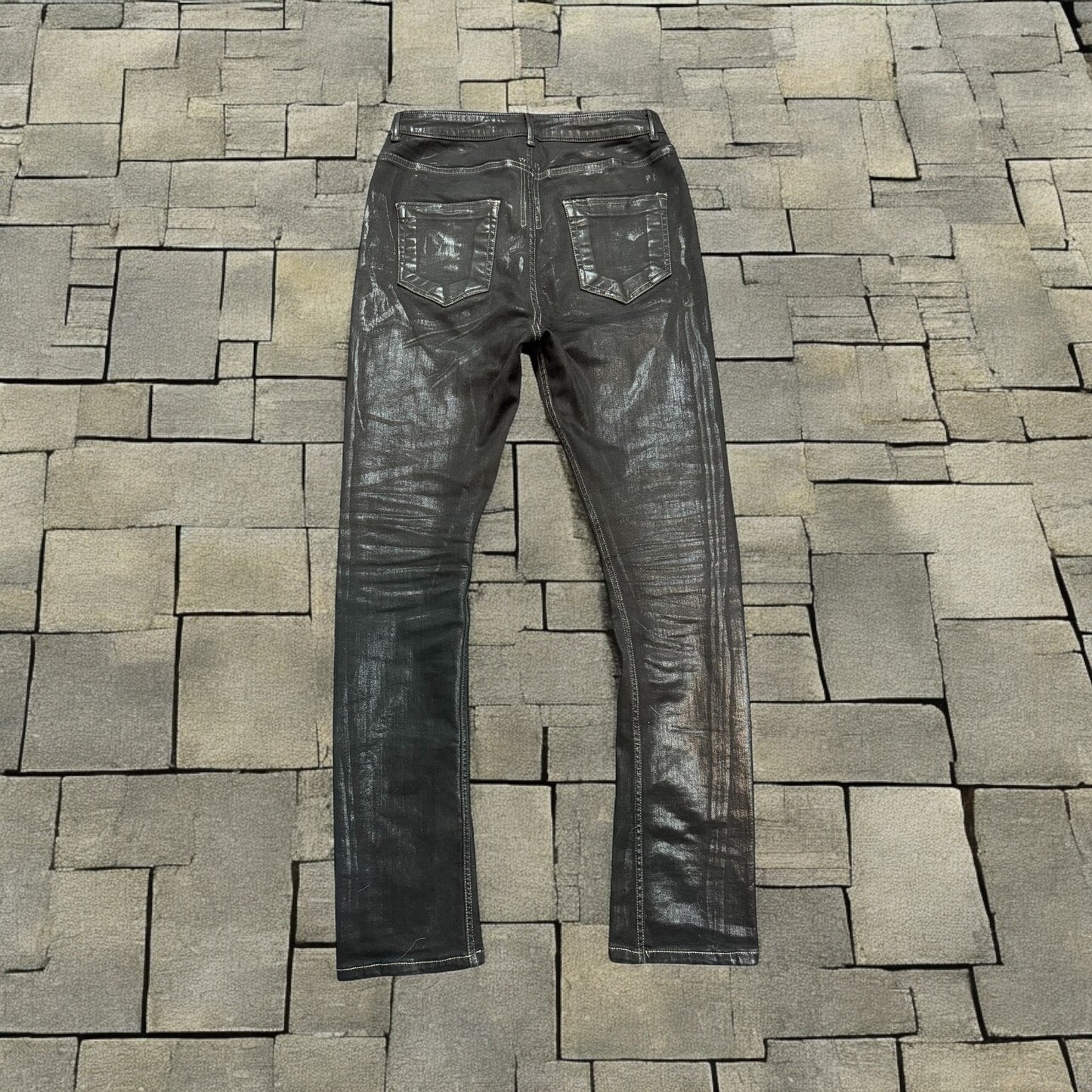 Rick Owens Waxed Detroit Cut Denim
