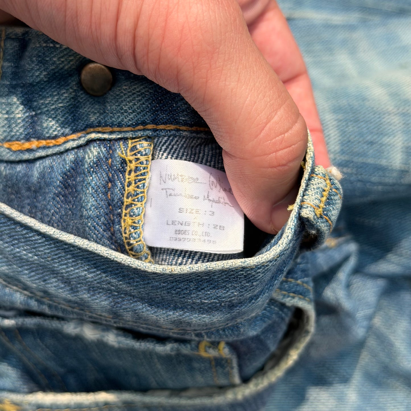 AW03 Number Nine Kurt Denim