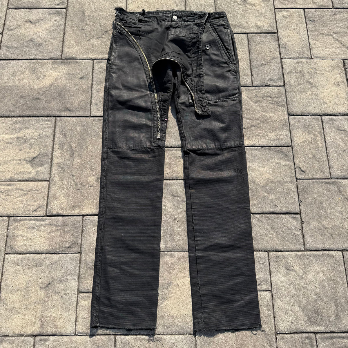 FW07 Rick Owens Corduroy Waxed Double Layer Aircut Denim