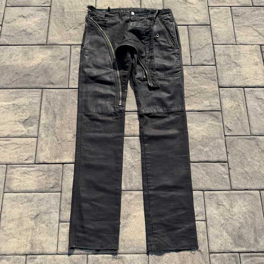 FW07 Rick Owens Corduroy Waxed Double Layer Aircut Denim