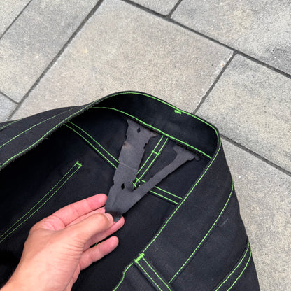Vlone Green Old English Denim