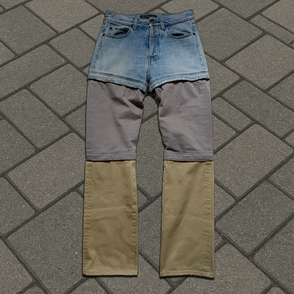 2018 Balenciaga Paneled Convertible Denim
