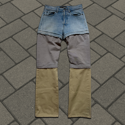 2018 Balenciaga Paneled Convertible Denim