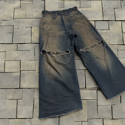 FW22 Balenciaga Mudwash Skater Denim