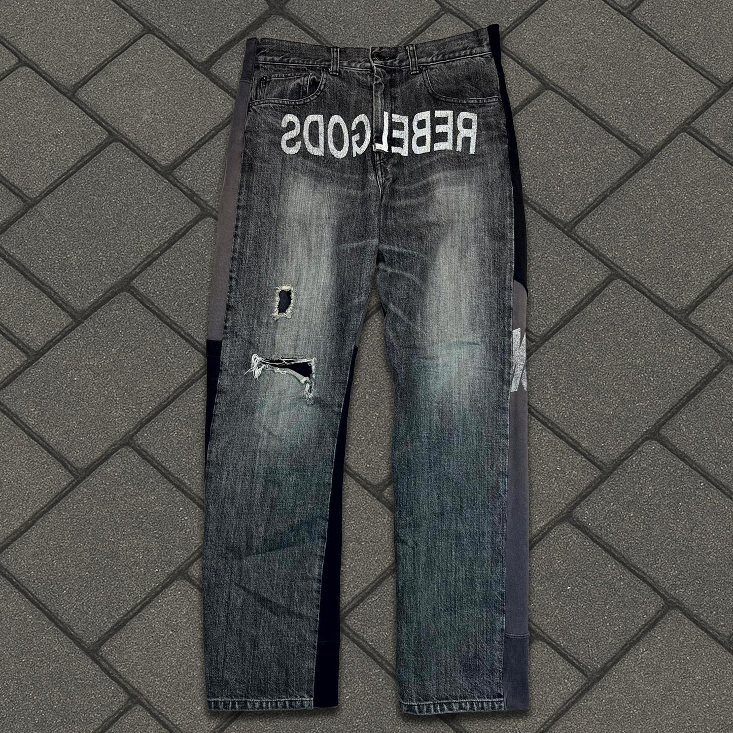 AW02 Undercover Black Rebelgods Hybrid Denim