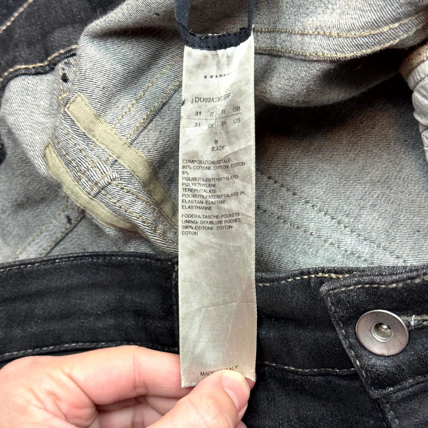 Rick Owens Waxed Tyrone Bootcut Denim  
