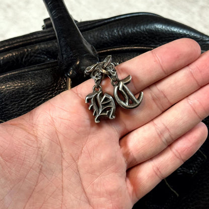 Chrome Hearts Cross Patch Leather Bowling Bag