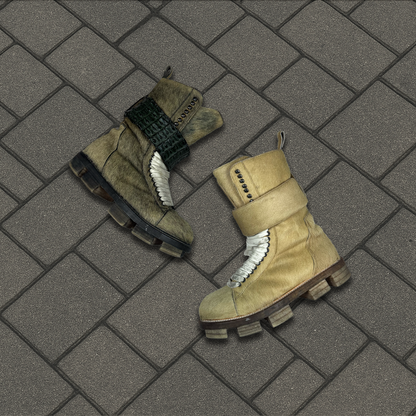 FW13 Rick Owens 1/1 Sample Ponyhair Megatooth Hiking Boots