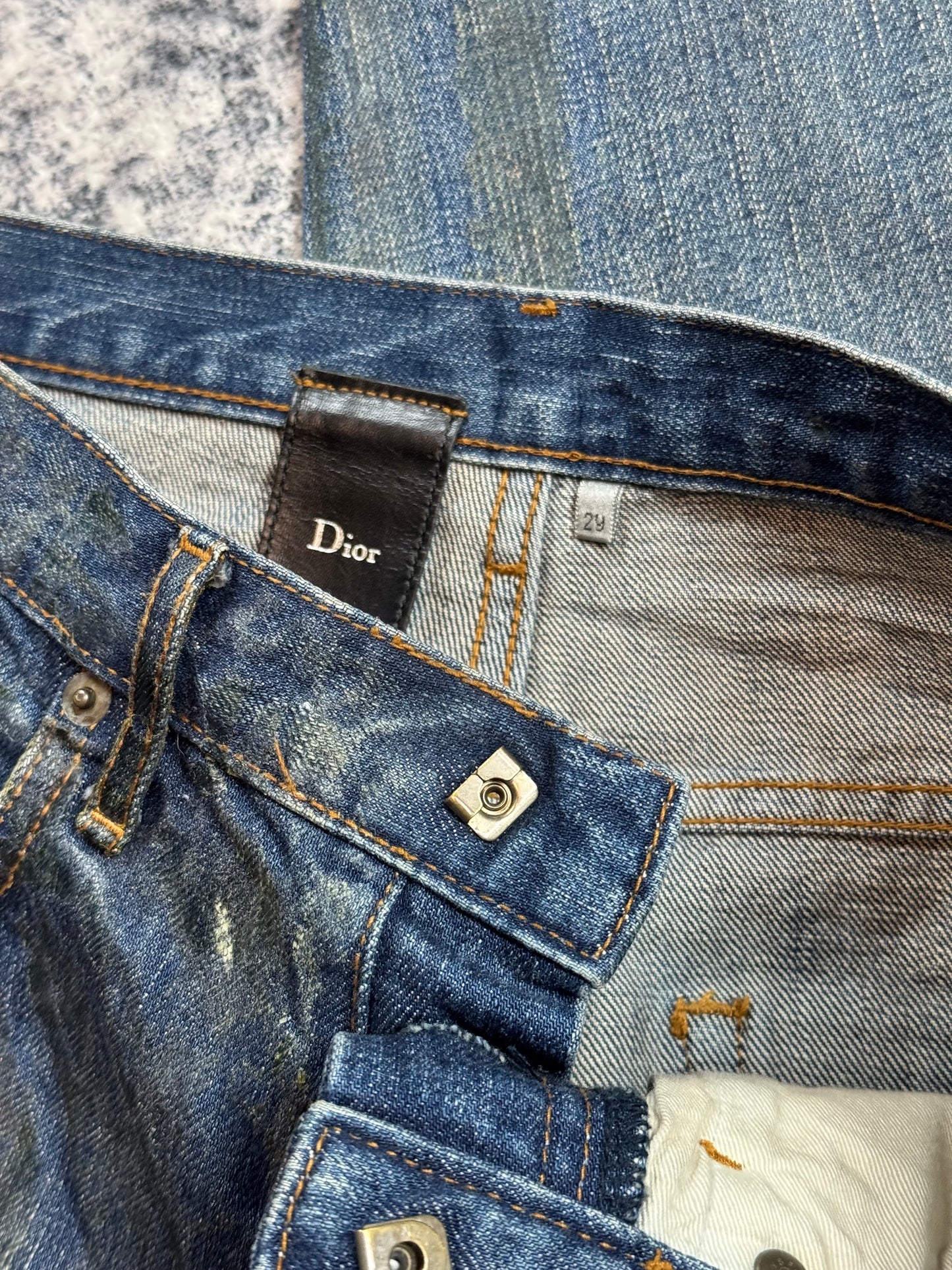 AW05 Dior Homme Clawmark Luster Waxed Denim