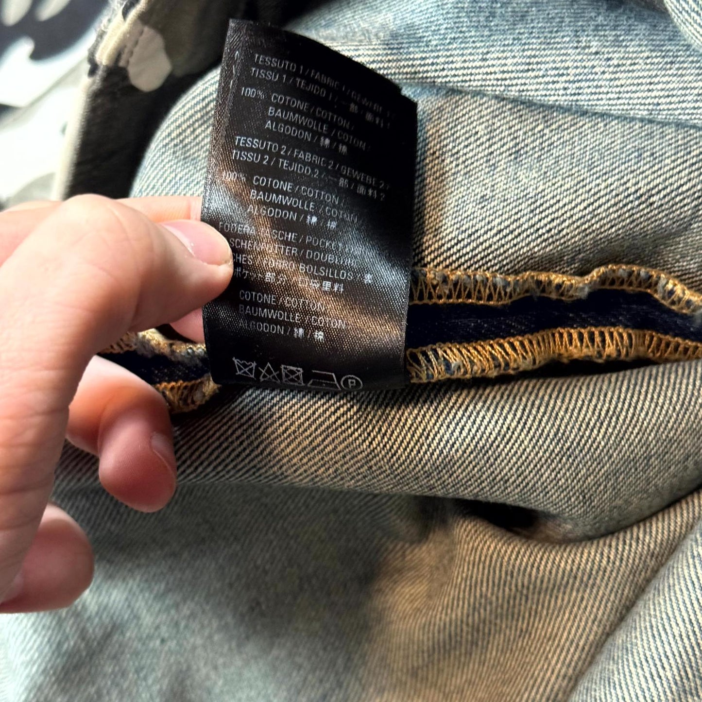 Balenciaga Trompe Loeil Snow Camo Destroyed Shorts