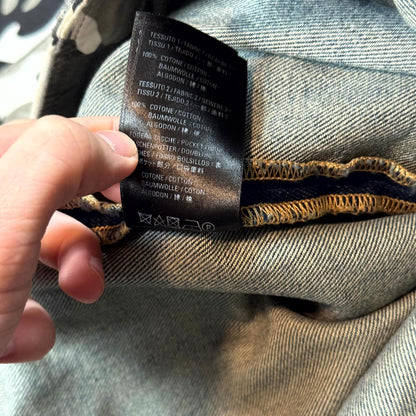 Balenciaga Trompe Loeil Snow Camo Destroyed Shorts