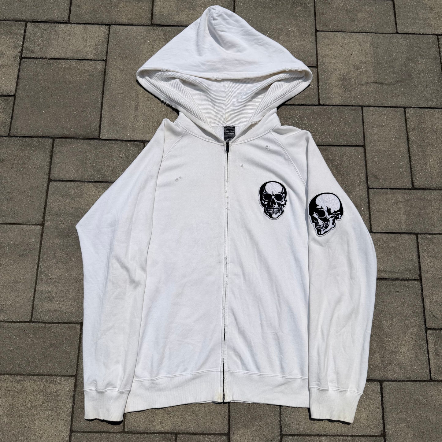 SS04 Number Nine White Skull Hoodie
