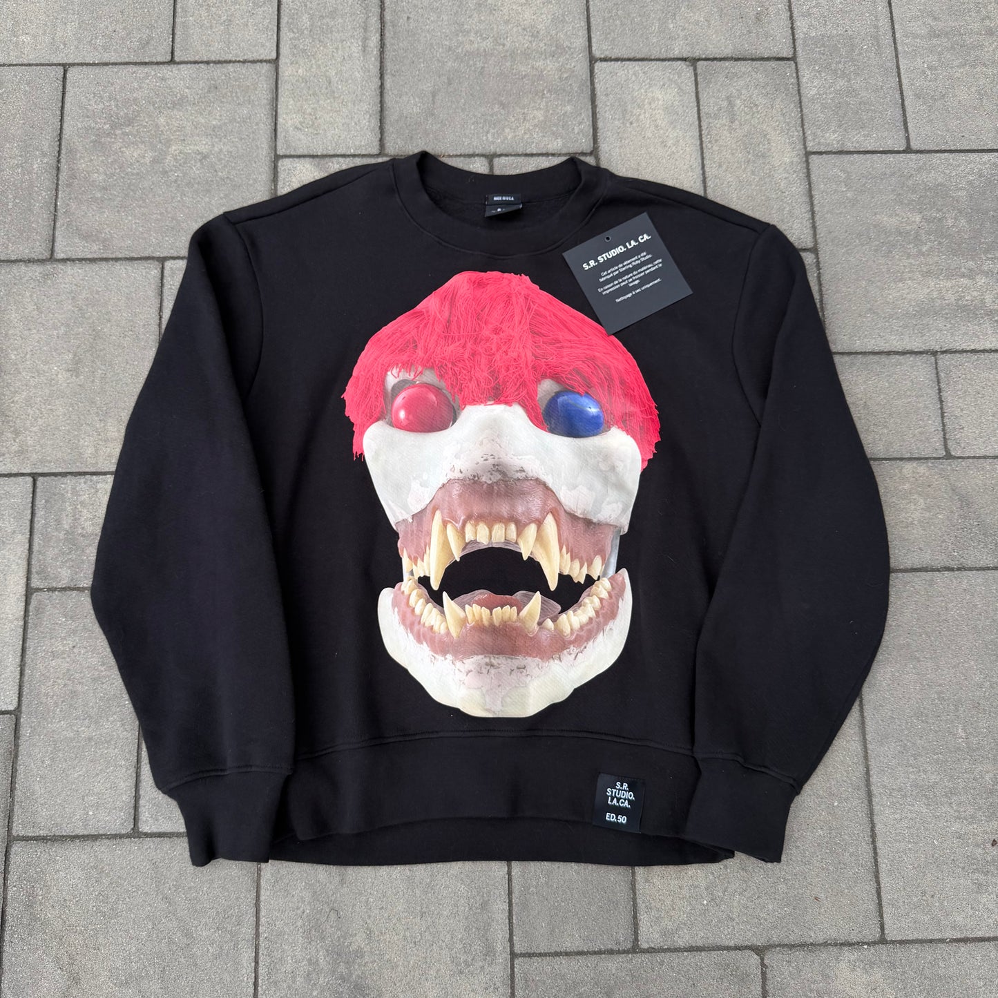 Sterling Ruby ED.50 Red Hair Skull Sweatshirt