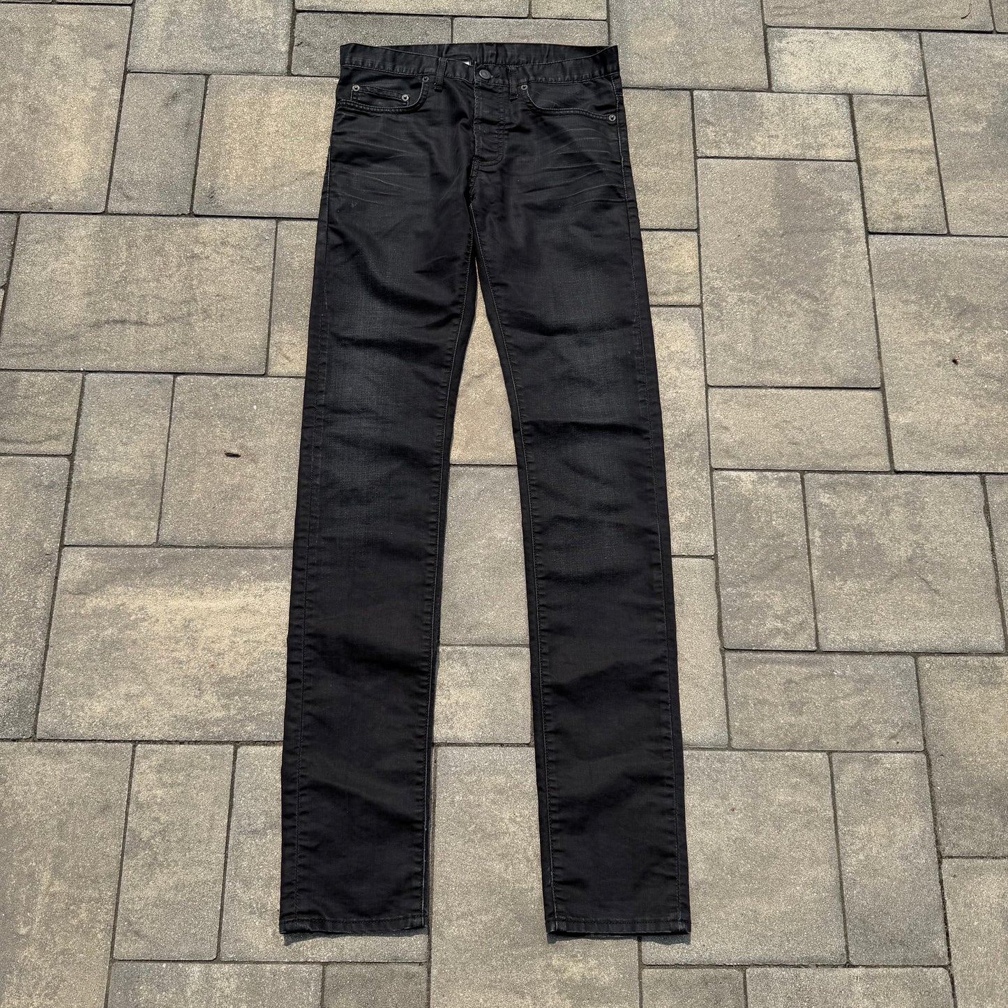 AW09 Dior Homme Black Waxed Denim
