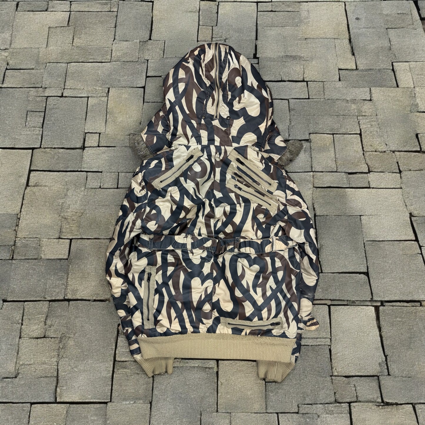 AW04 Number Nine Tribal Fur Hood Parka