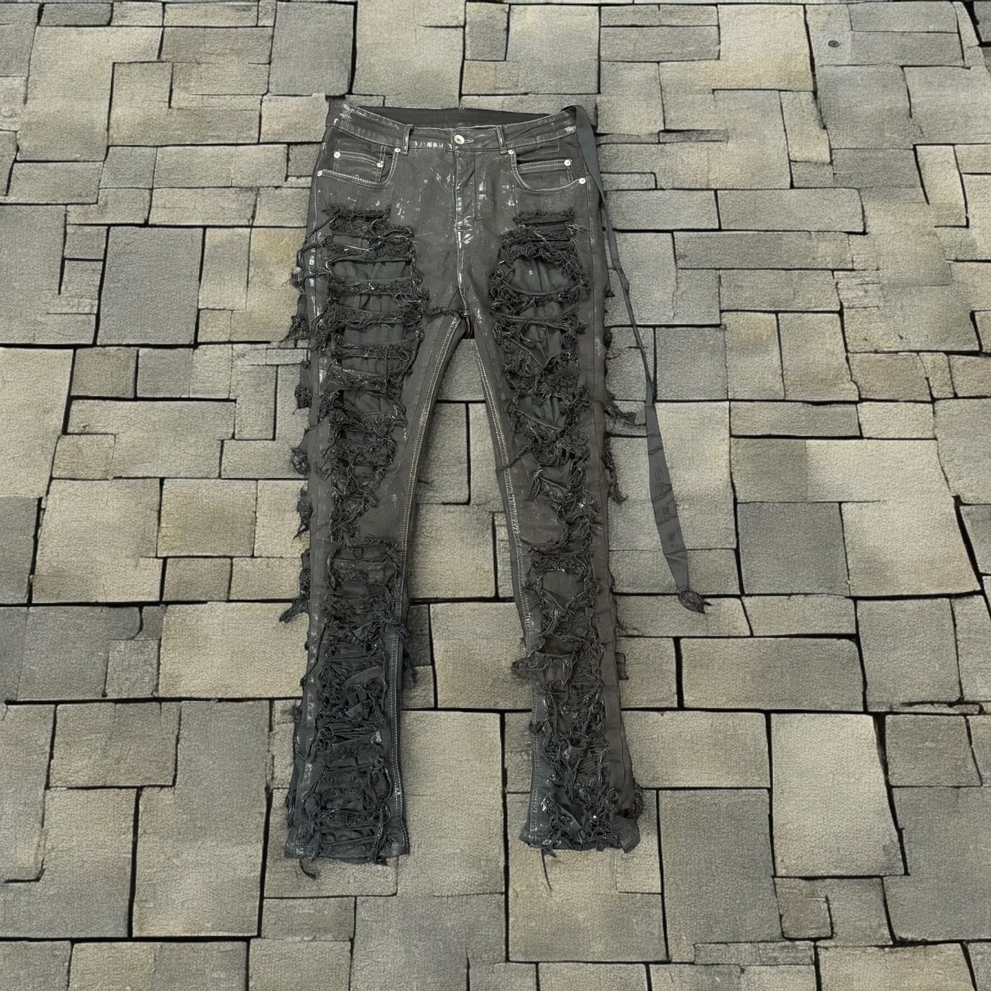 Rick Owens Waxed Slasher Denim