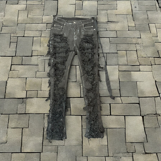Rick Owens Waxed Slasher Denim
