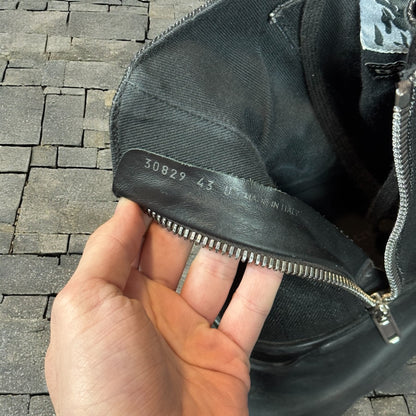 Rick Owens Black Waxed Abstract Ramones