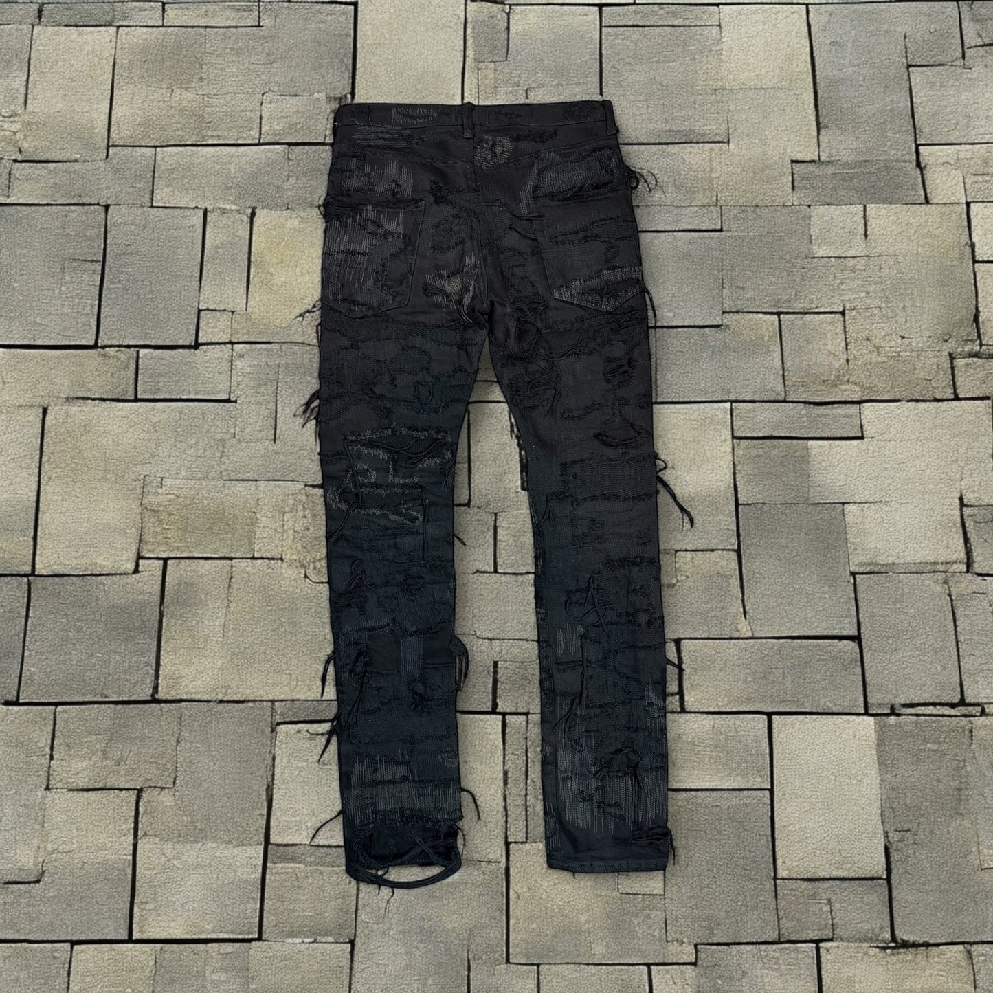 AW05 Undercover “Arts & Crafts” 85 Black Boro Denim