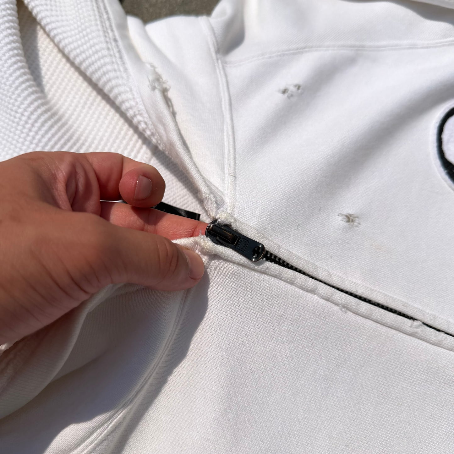 SS04 Number Nine White Skull Hoodie