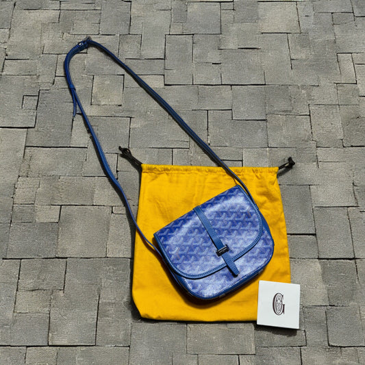 Goyard Blue Belvedere PM