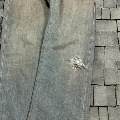 SS04 Dior Homme Bleu Clair Clawmark Denim