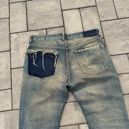 AW04 Undercover Red Yarn 68 Denim