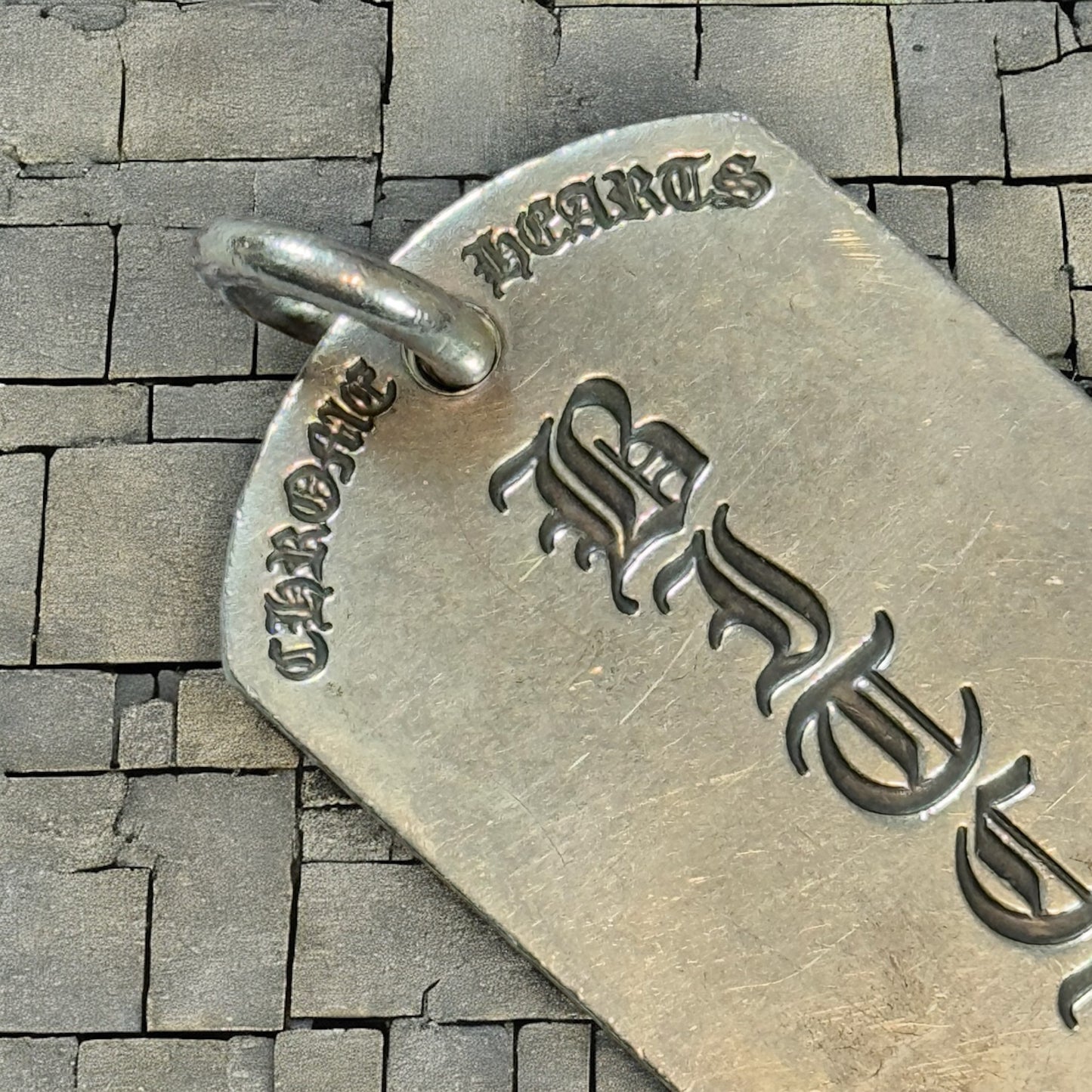Chrome Hearts Rolling Stones “Bitch” Dog Tag