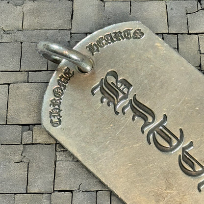 Chrome Hearts Rolling Stones “Bitch” Dog Tag